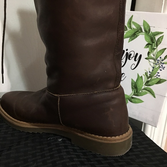 Draper of Glastonbury Winter Leather Brown Boots - Picture 13 of 16